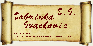 Dobrinka Ivačković vizit kartica